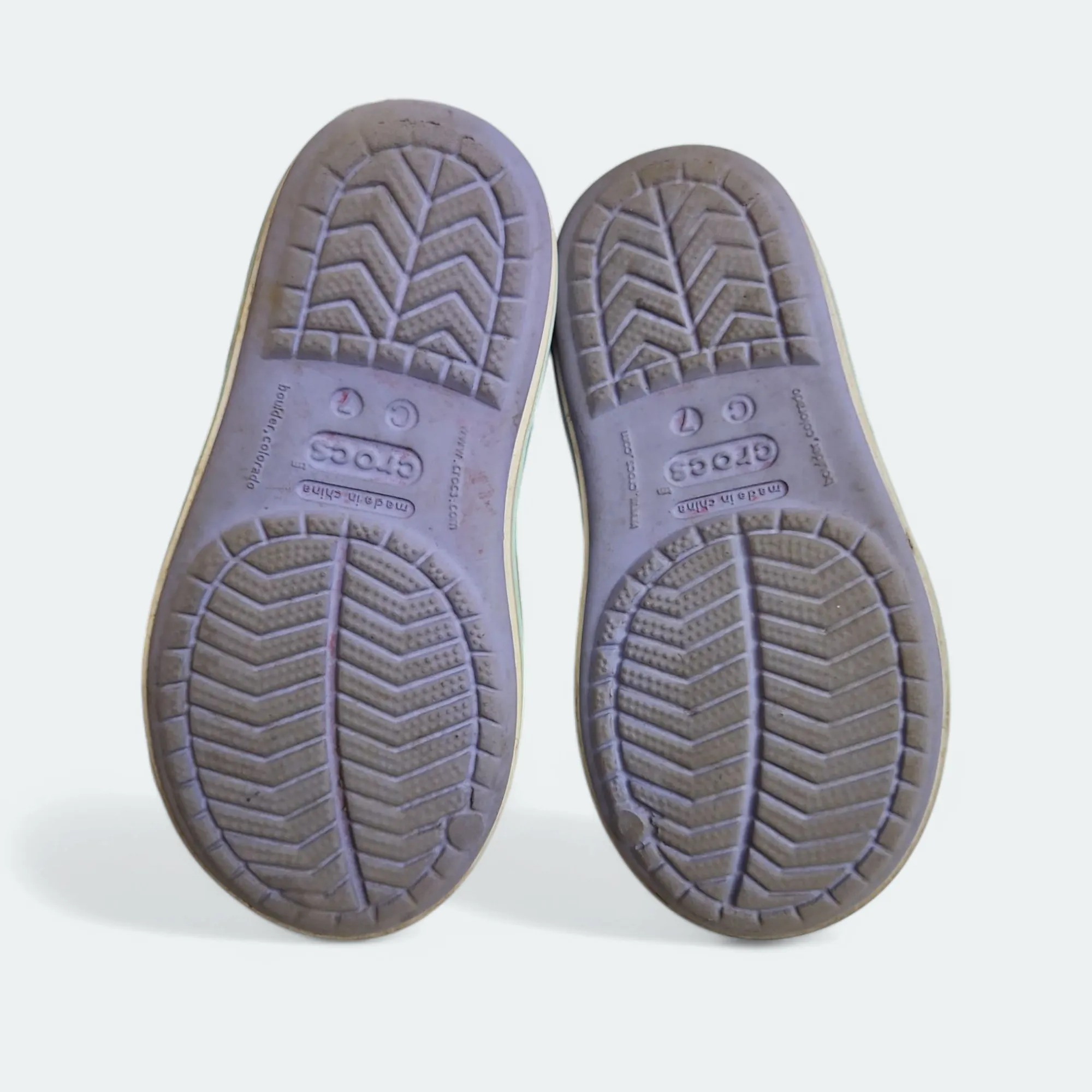 Crocs sz 7 purple sandals , Shoes 7 (Walkers:12-24 mth)