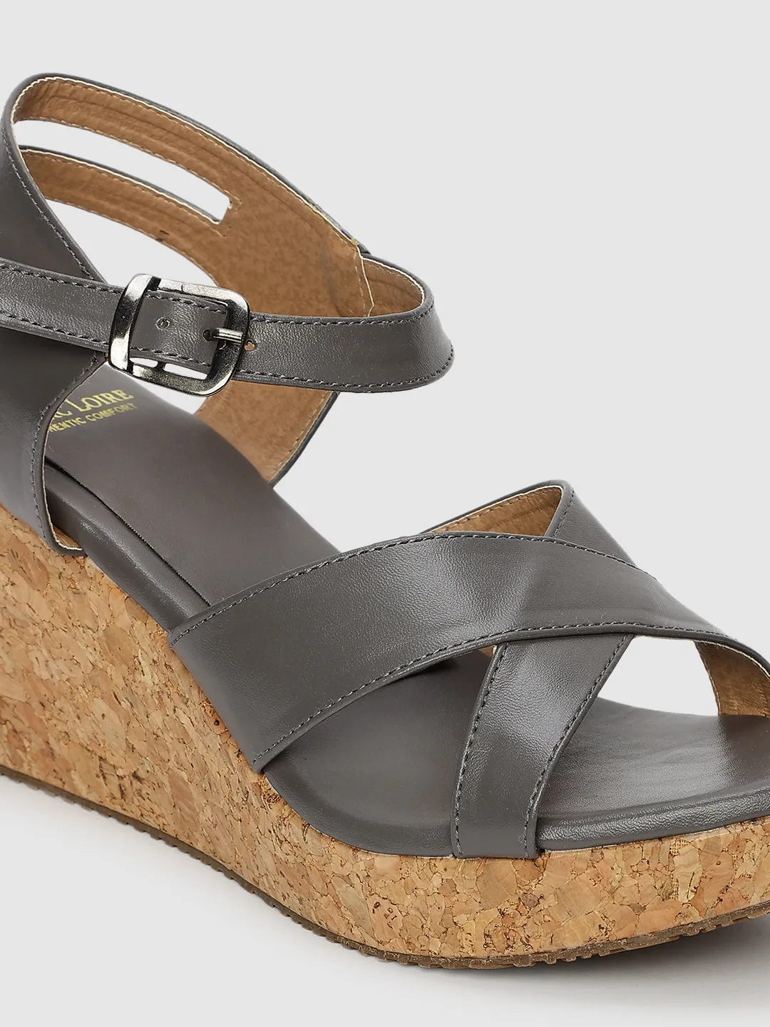 Cross Strap Open Toe Wedge Heels