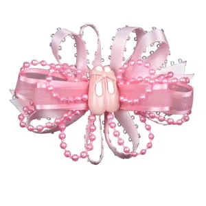 Dasha Satin Bow with Pearls and Shoes