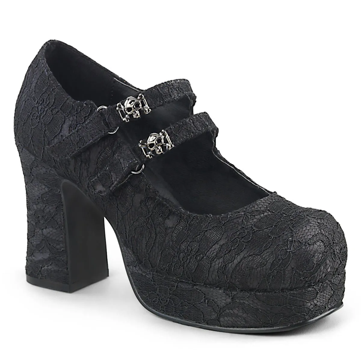 DemoniaCult Gothika 09 Womens 3 3/4" Heel, Mary-Jane Shoes