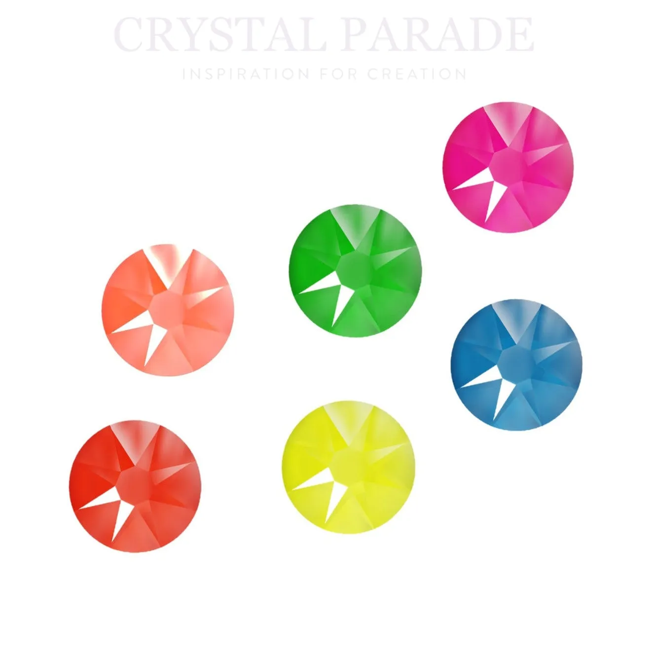 DISCONTINUED - Zodiac Crystals Mixed Neon Colours SS12 - Pack of 100