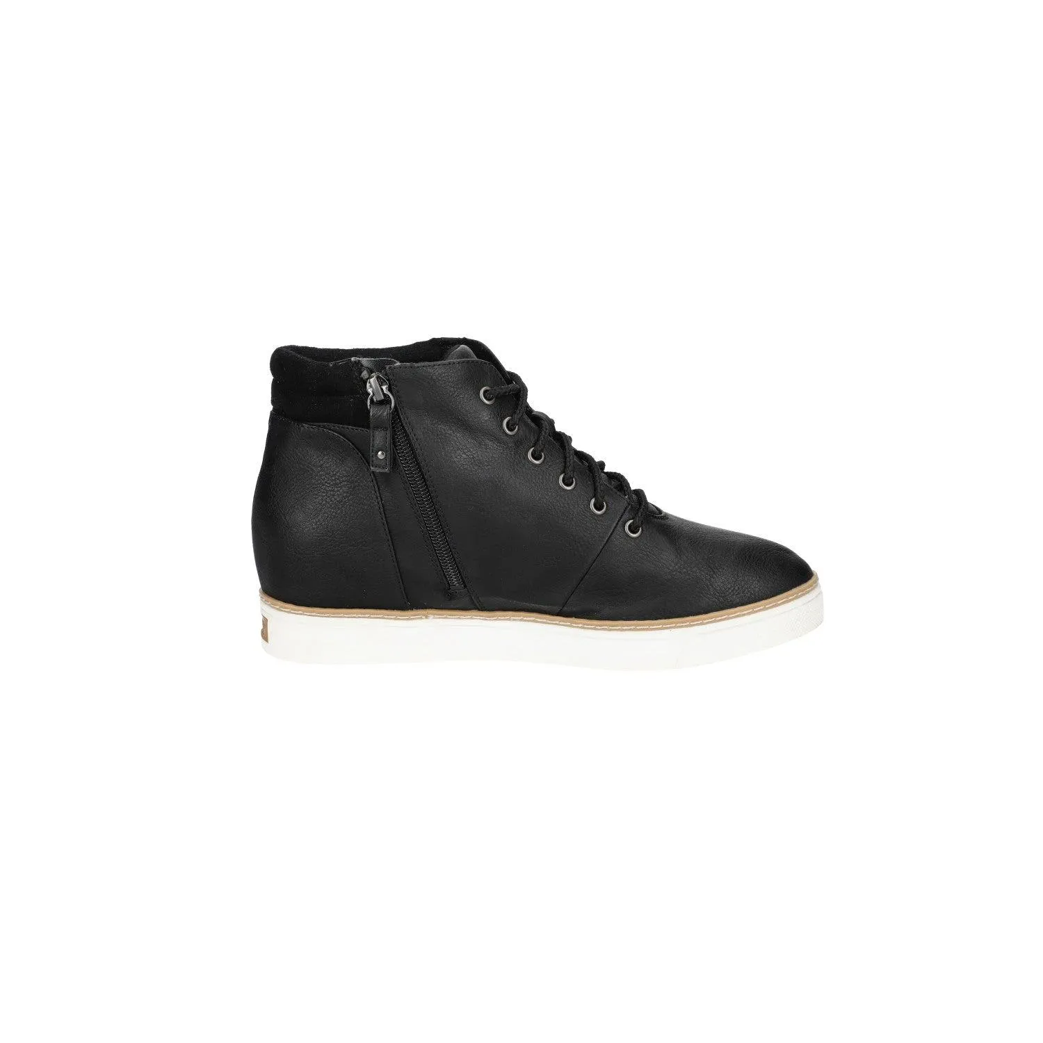 Dr. Scholl'S Irene Wedge High-Top Sneakers Leather Black Colour For Women