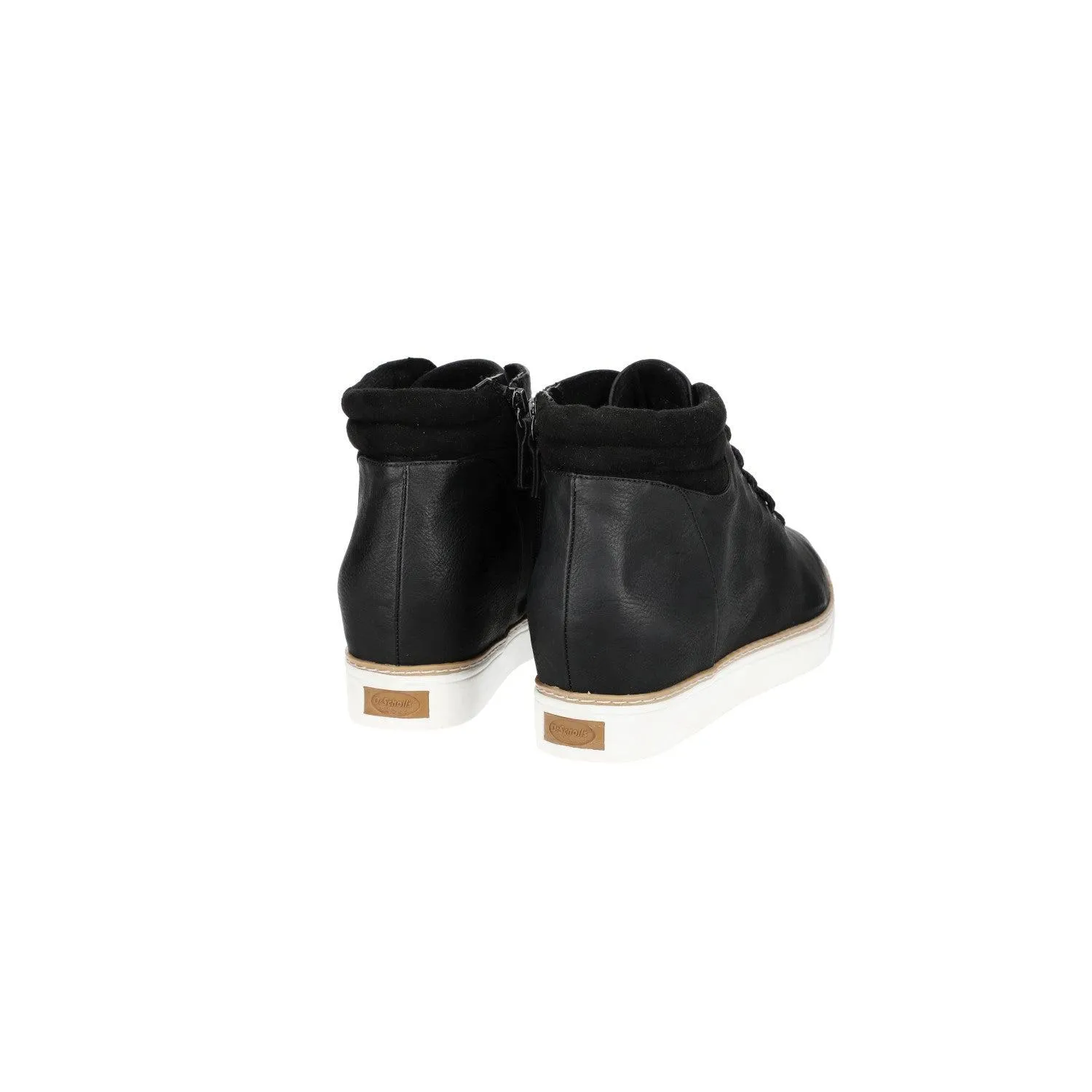 Dr. Scholl'S Irene Wedge High-Top Sneakers Leather Black Colour For Women