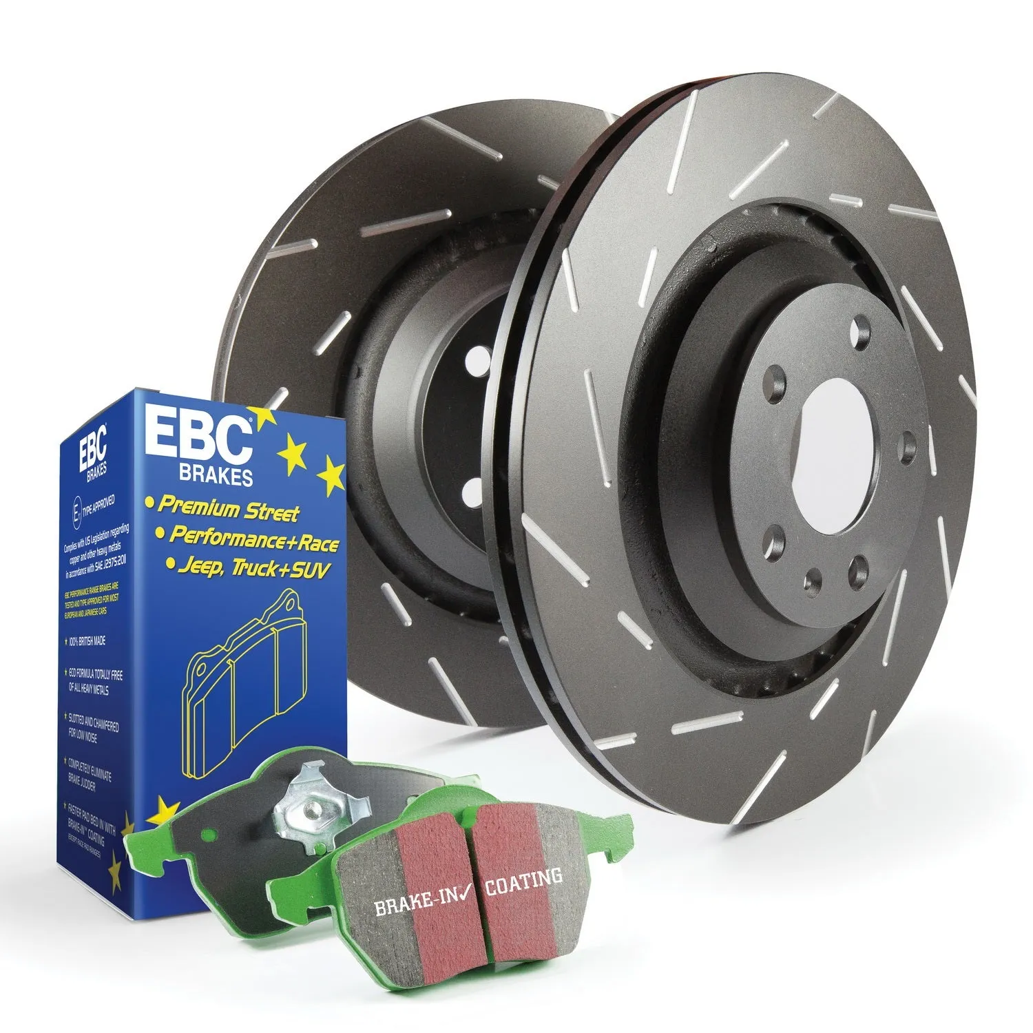 EBC Brakes S2KR2376 S2 Kits Greenstuff 2000 and USR Rotors
