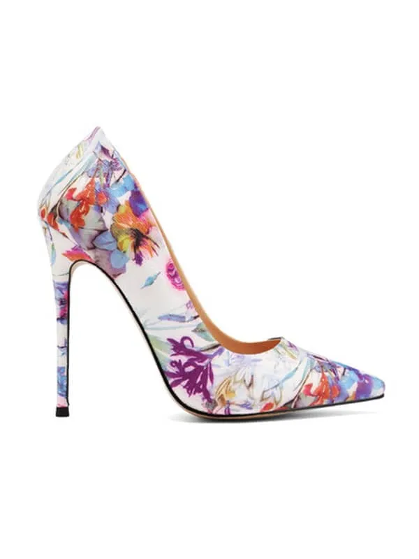 Embroidery Flower Pumps