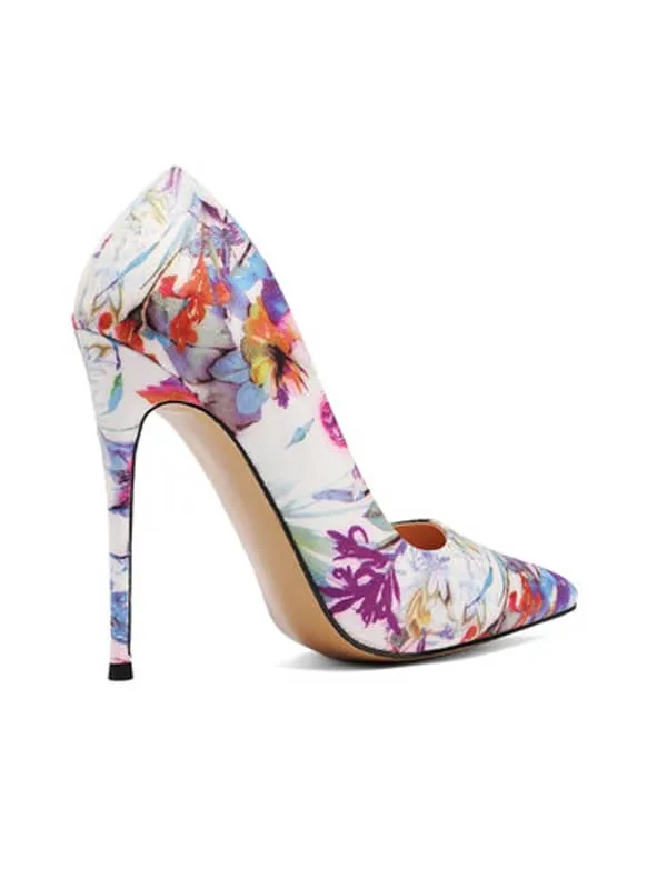 Embroidery Flower Pumps