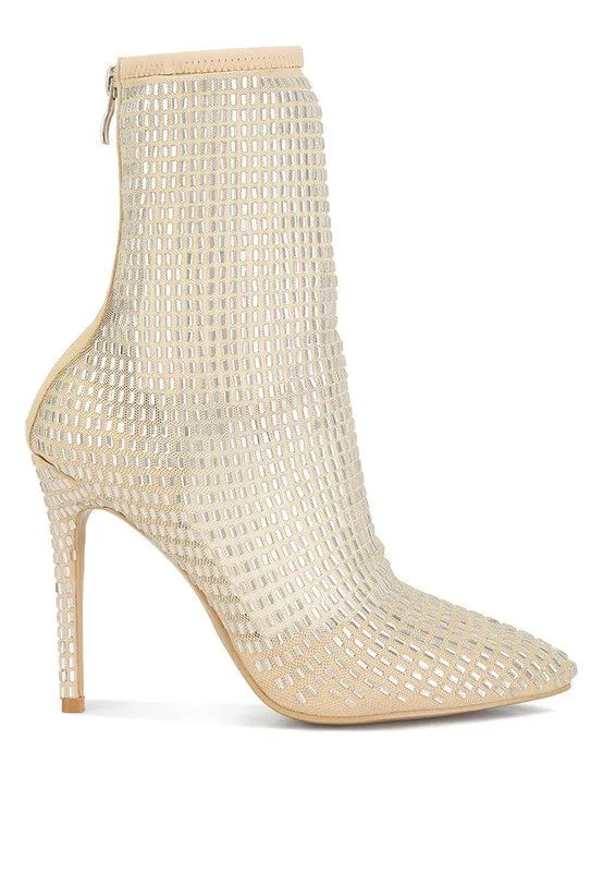Fashion Forward- Rhinestone Embellished  Bootie