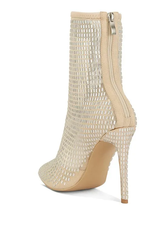 Fashion Forward- Rhinestone Embellished  Bootie