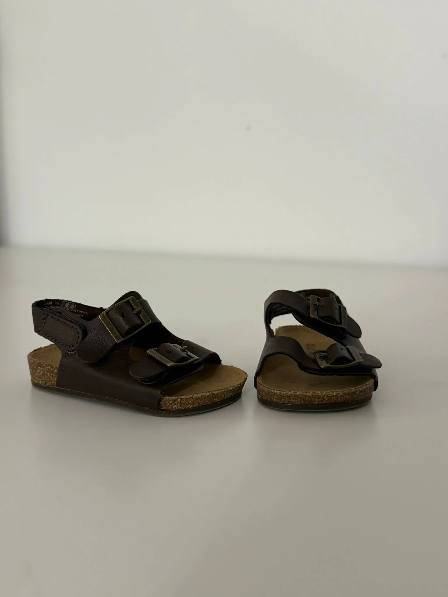 Faux-leather double buckle sandals, Shoes 1 (Baby: 0-12 mth)