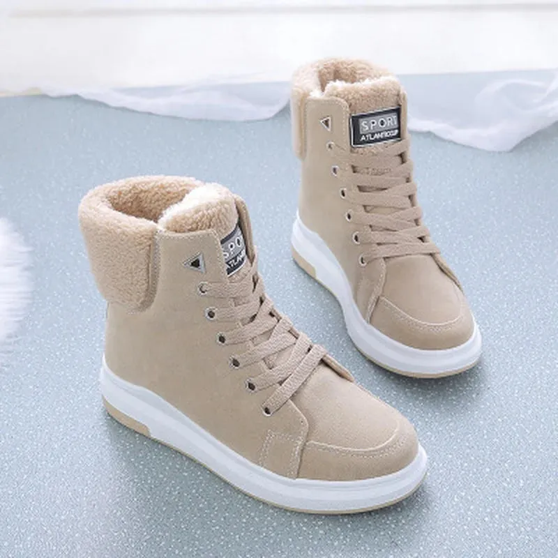 Fleece-Lined High-Top Sneakers