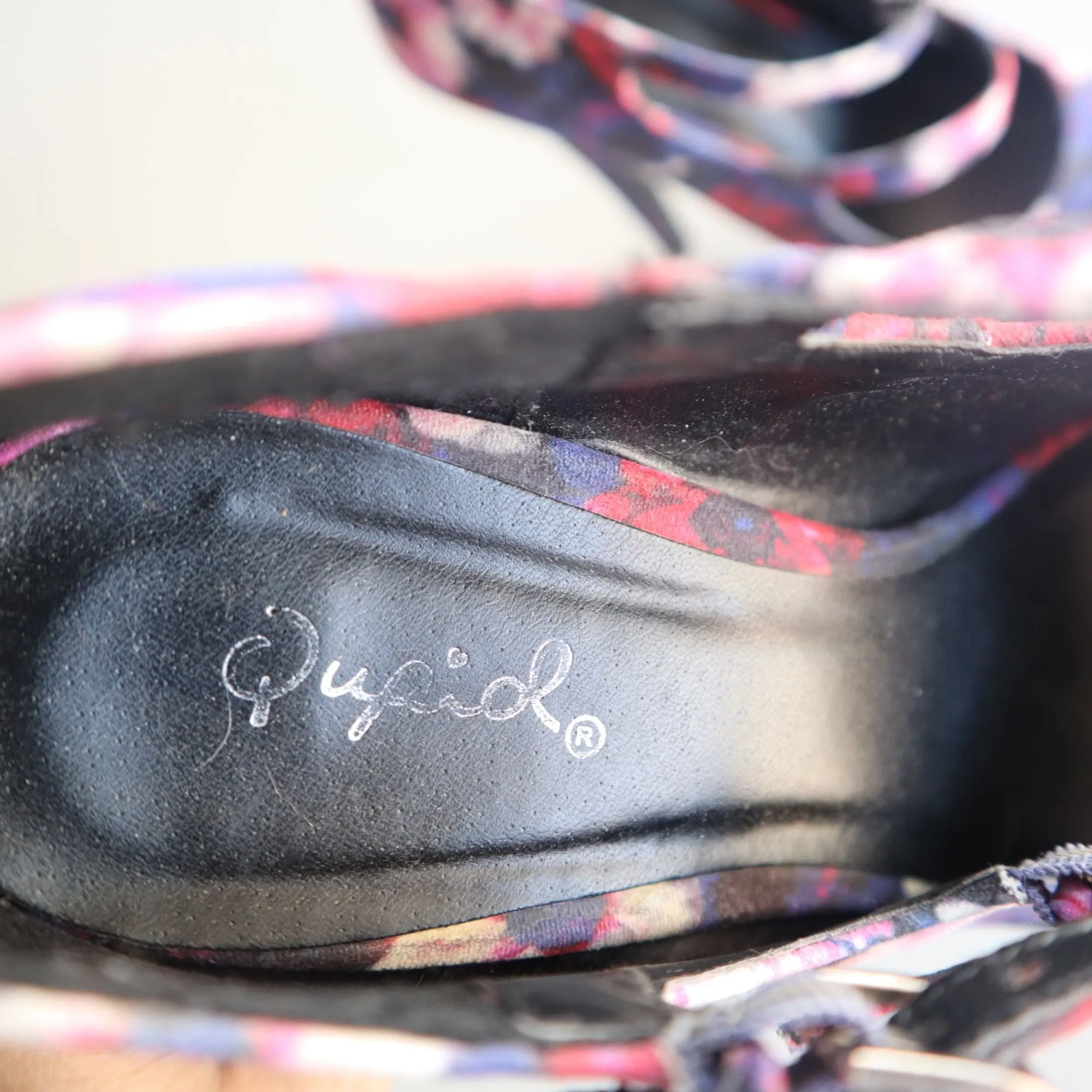 Floral Platform Stilettos With Double Straps By Qupid Women's Size 7