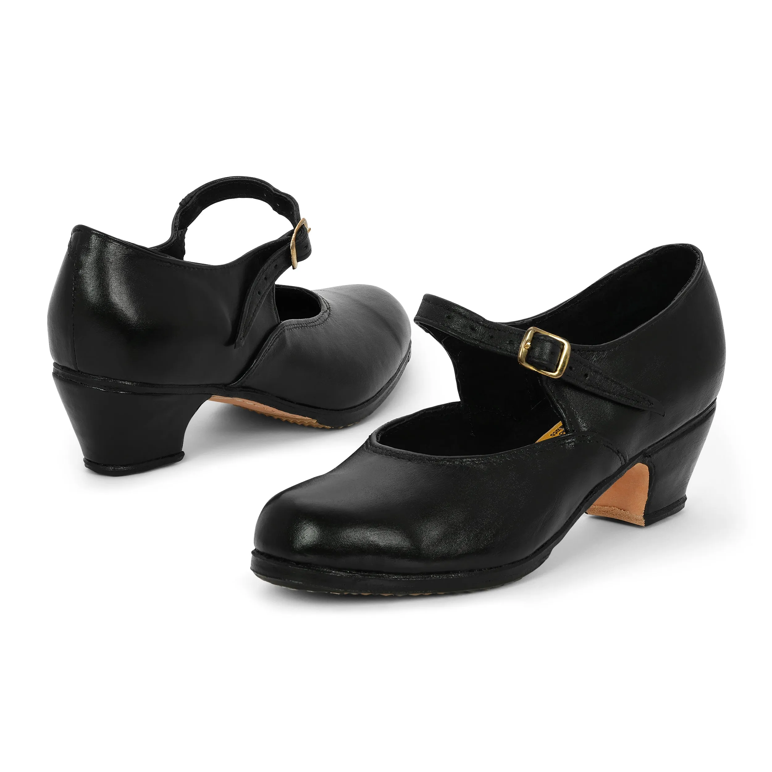 Folkicks Women's Folklorico Shoes with Nails, Leather, 5cm Heel