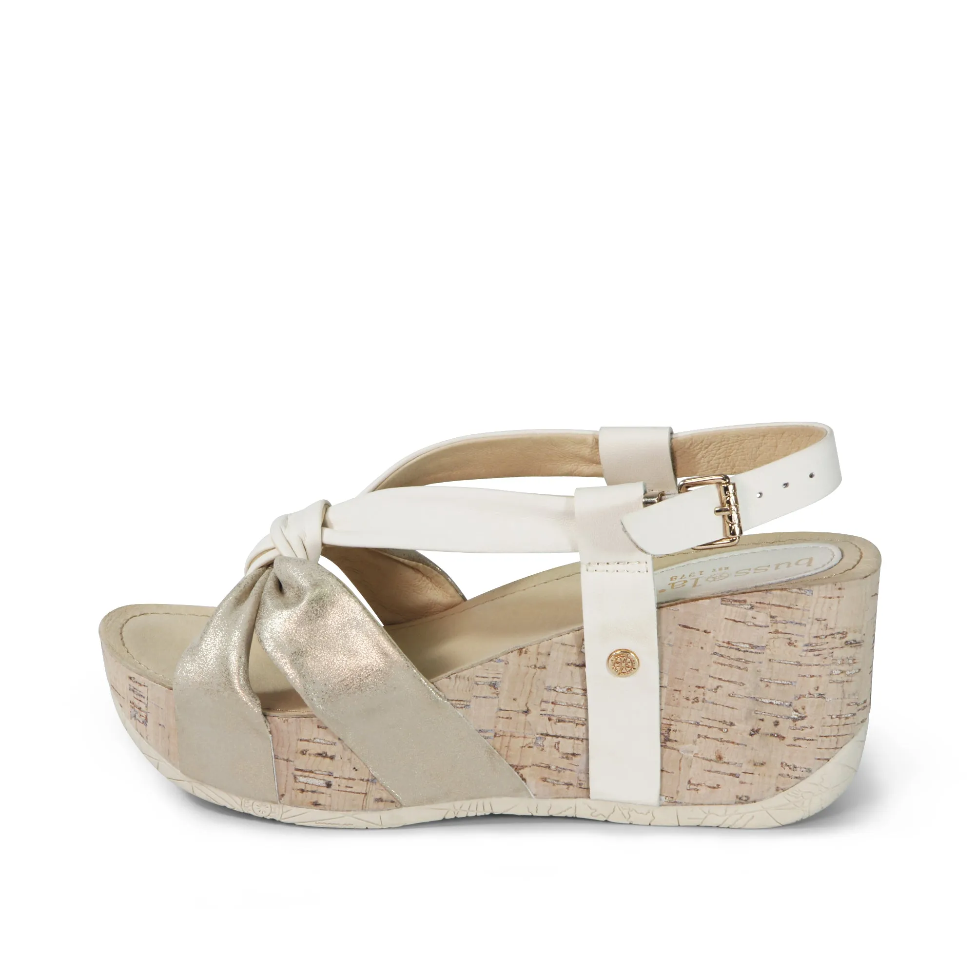 Formentera Bowknot Wedge Sandals (Gold)