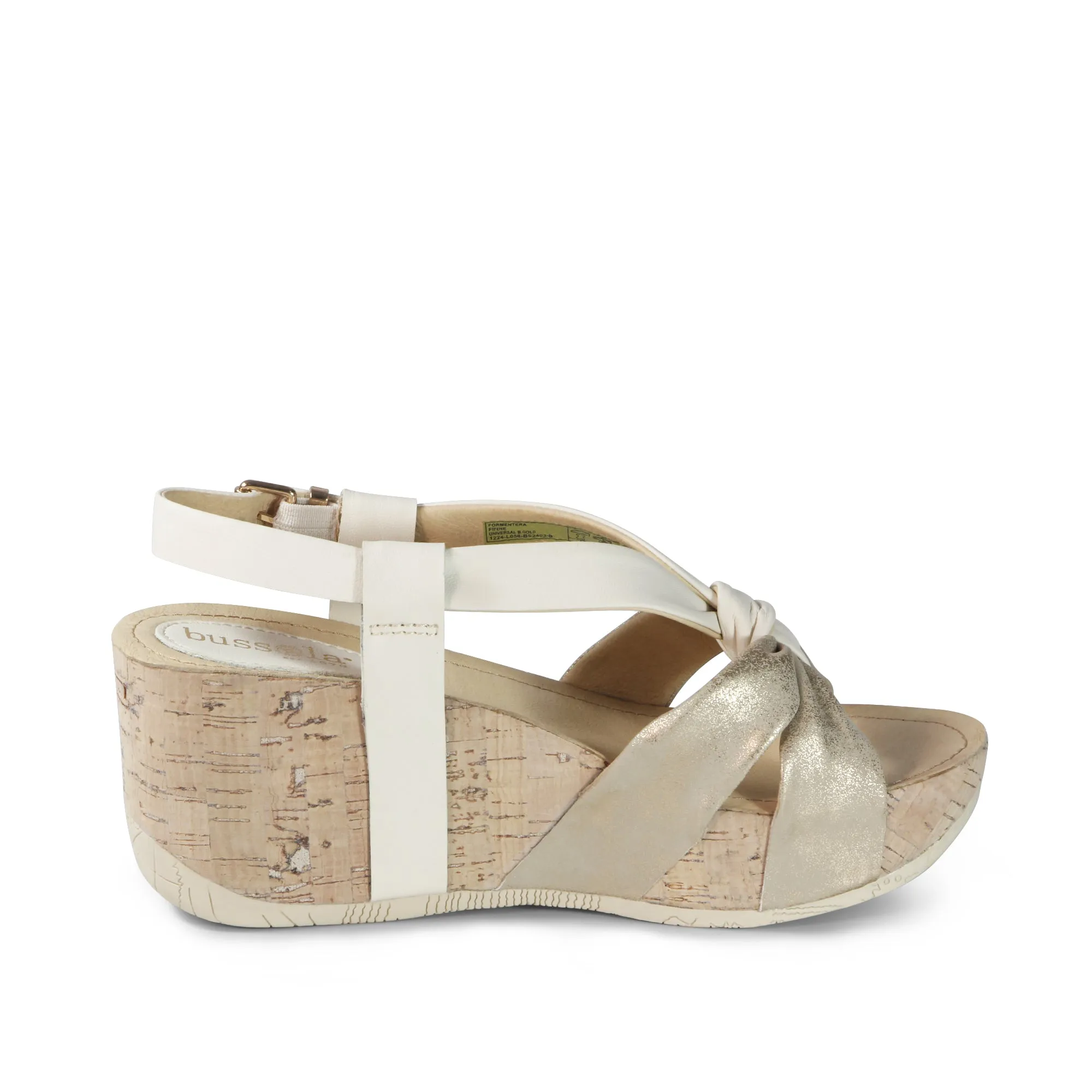 Formentera Bowknot Wedge Sandals (Gold)