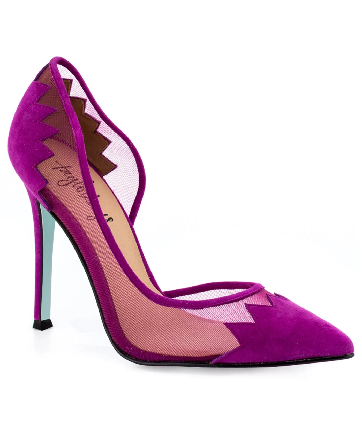 Frosted Suede Mesh Stilettos