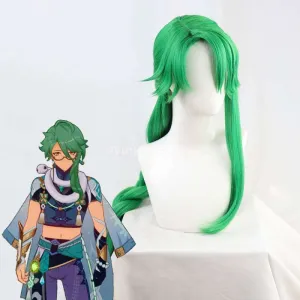 Genshin Impact Baizhu Green Cosplay Wig