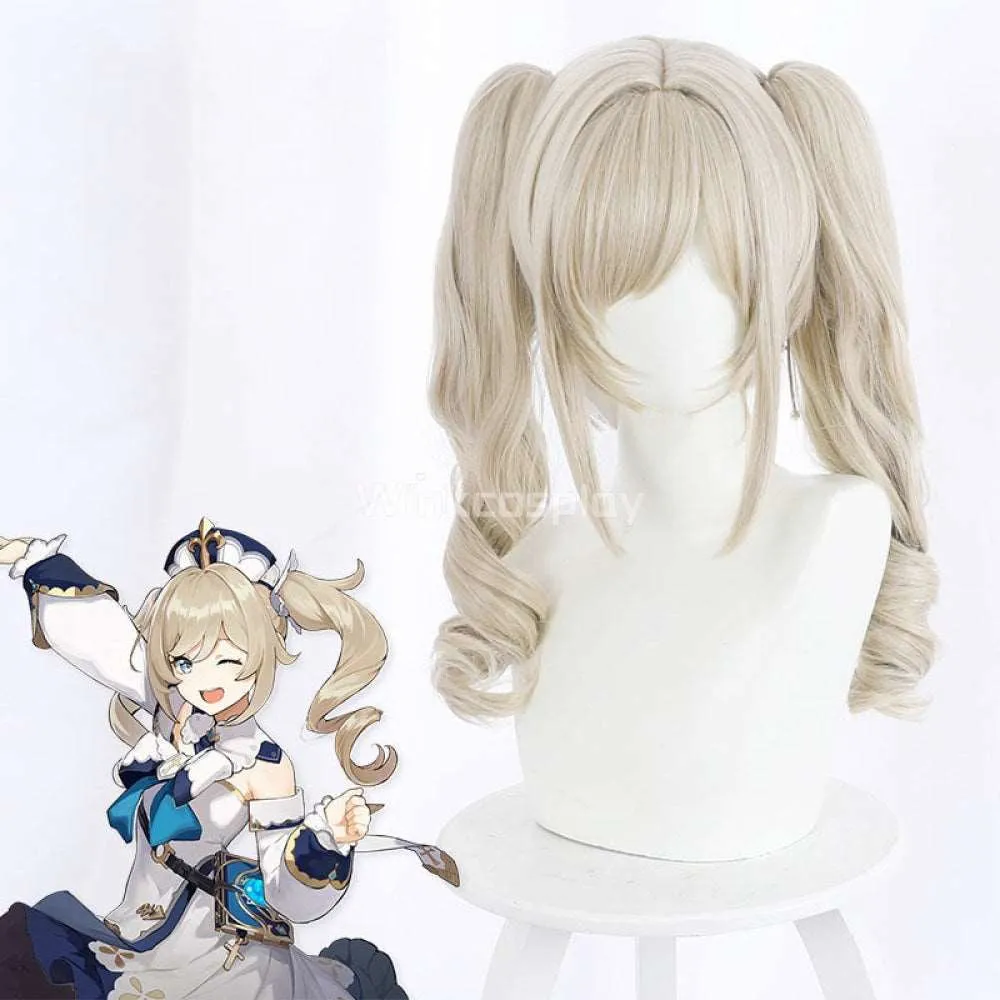 Genshin Impact Barbara Golden Cosplay Wig
