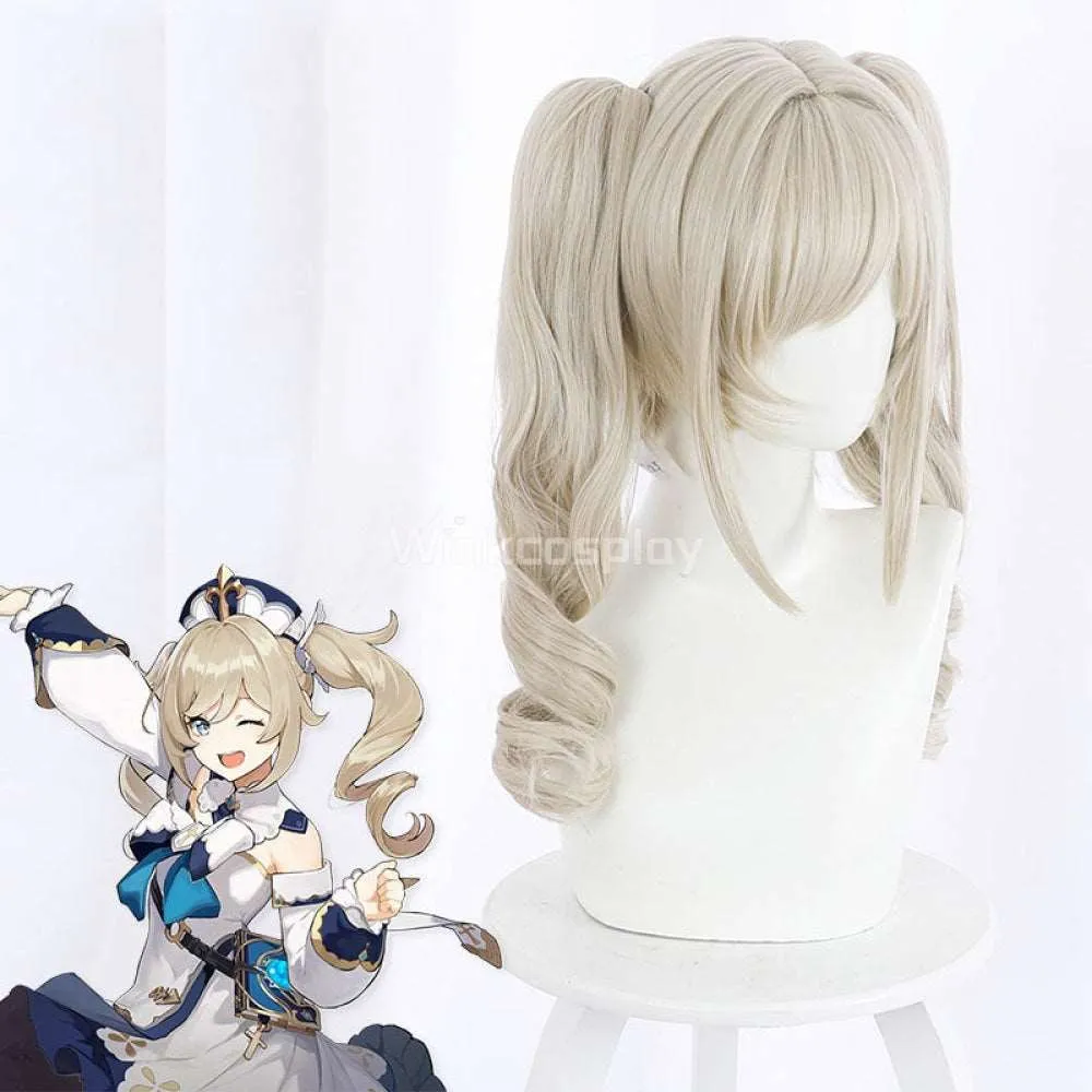 Genshin Impact Barbara Golden Cosplay Wig