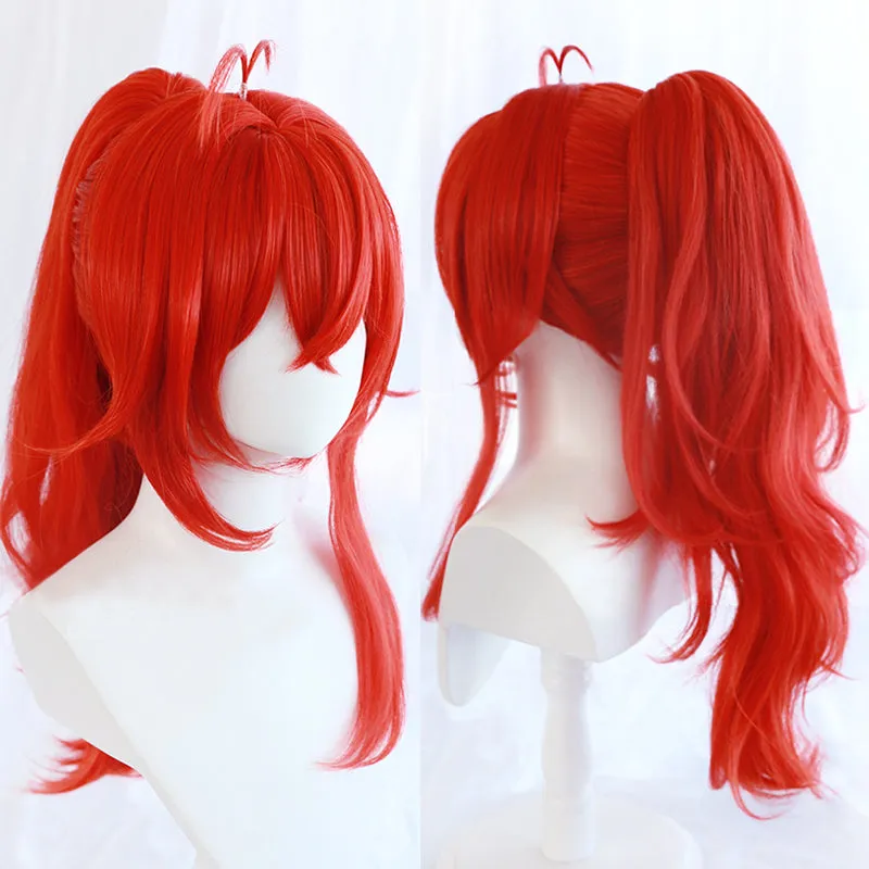 Genshin Impact Diluc Red Dead of Night Red Cosplay Wig