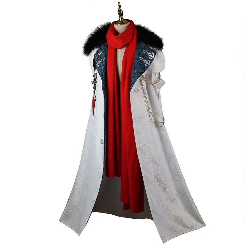 Genshin Impact Fatui Harbingers Tartaglia Childe Cloak Scarf Gloves Halloween Cosplay Costume