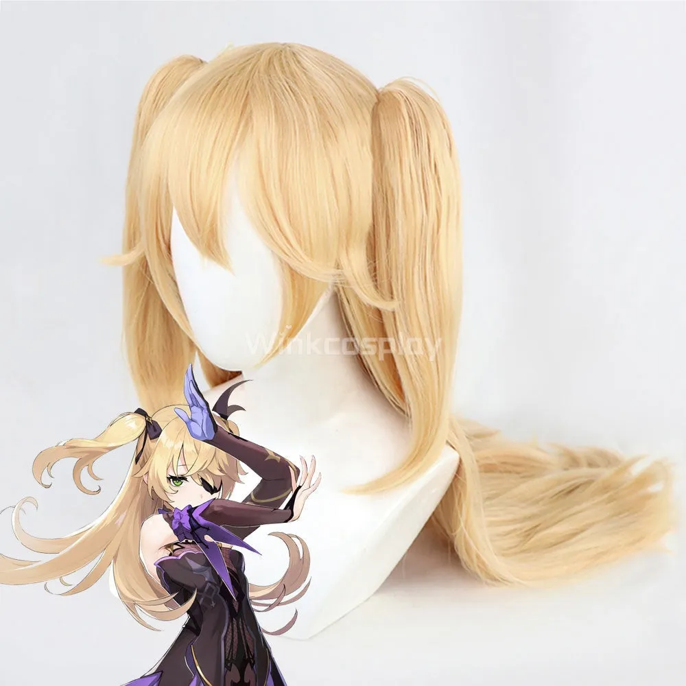 Genshin Impact Fischl Golden Cosplay Wig