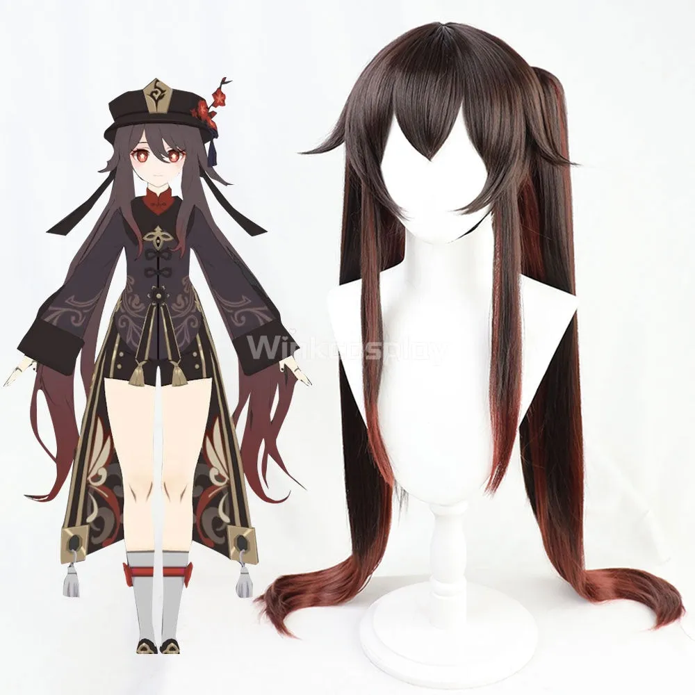 Genshin Impact Hu Tao Brown Cosplay Wig