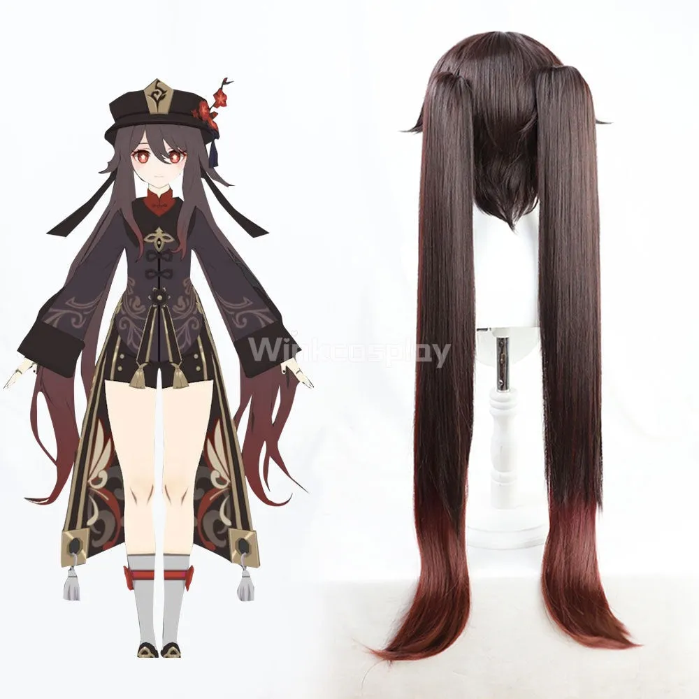 Genshin Impact Hu Tao Brown Cosplay Wig