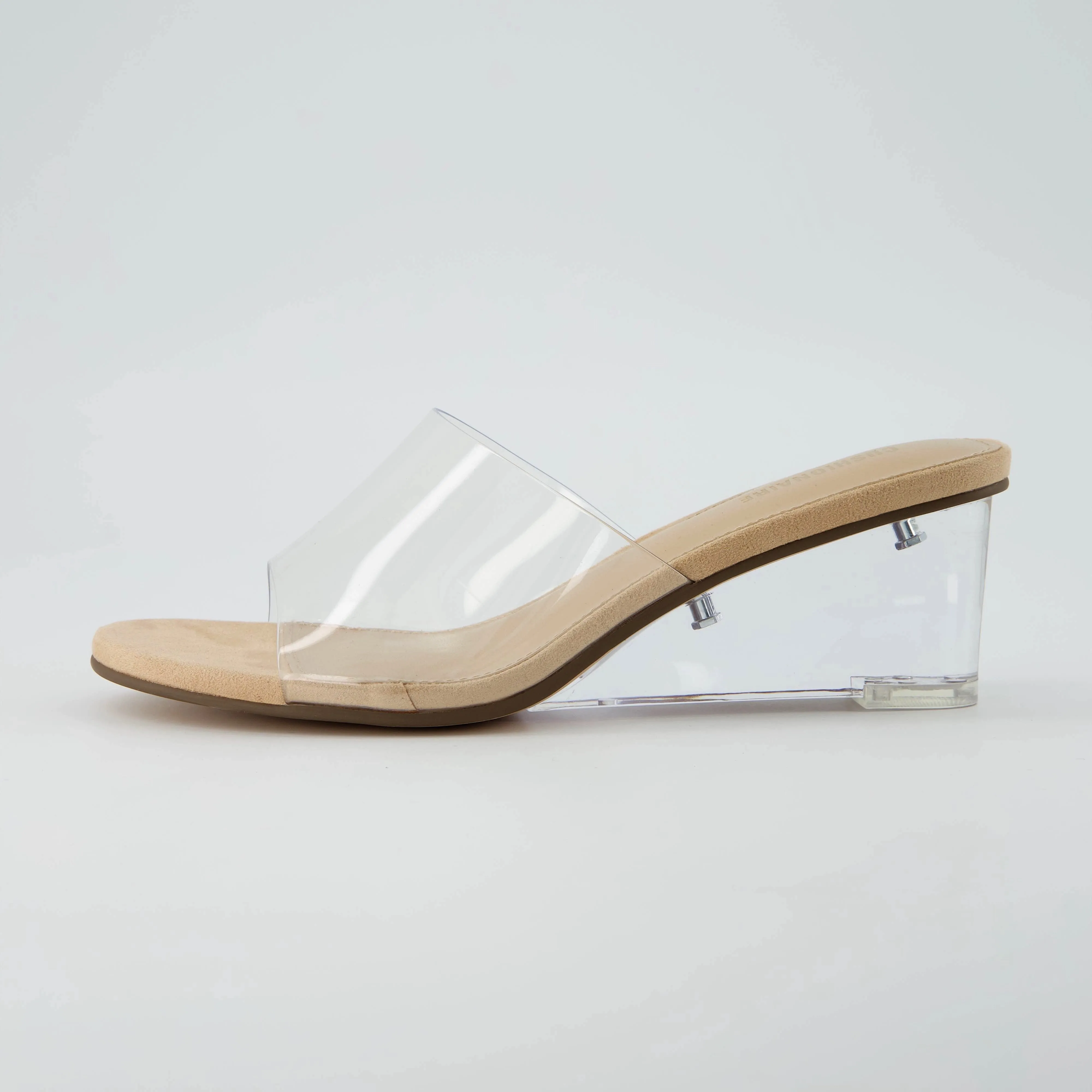 Gloss Lucite Wedge Sandals