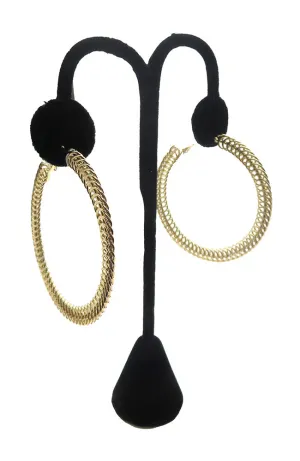 Gold Spiral Hoops