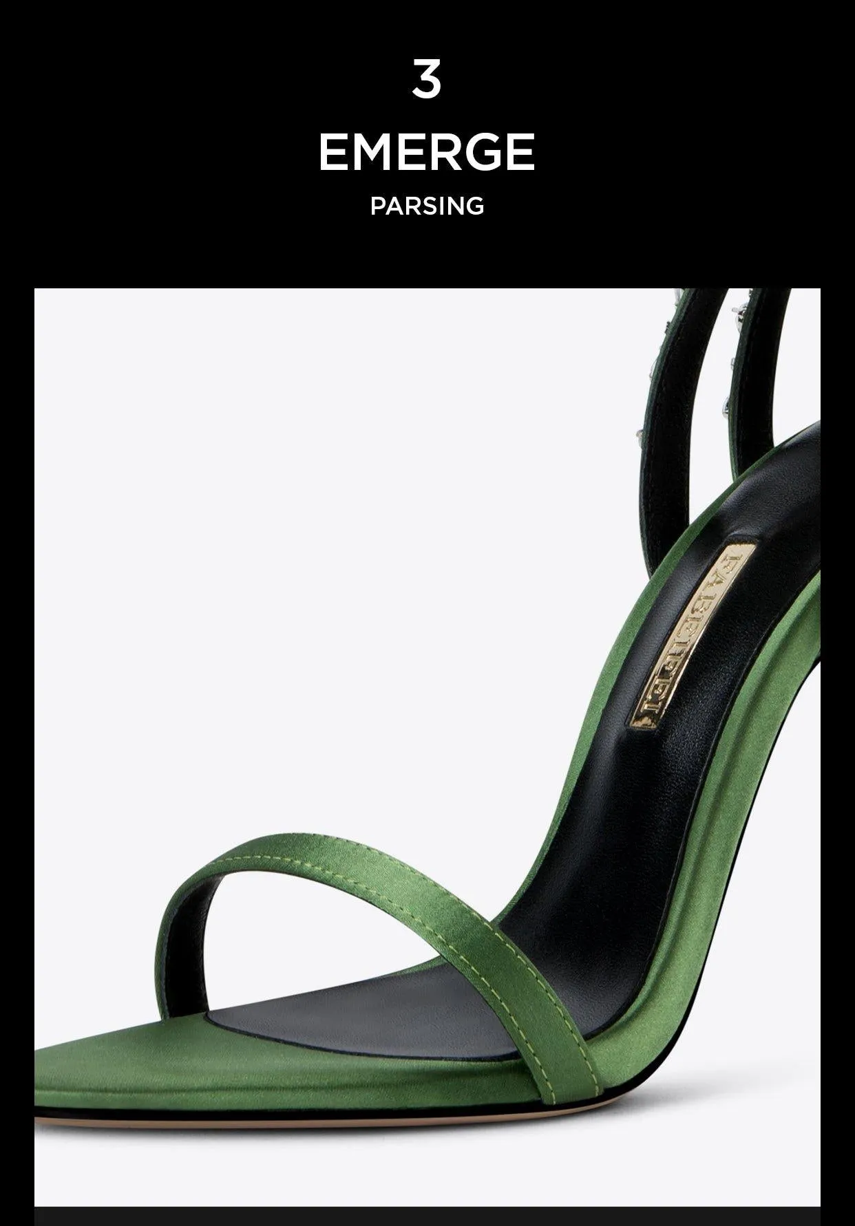 Green Open-toe stiletto sandals rhinestones high heel stiletto sandals - Sima