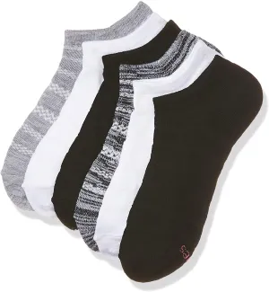 Hanes Women's 6-Pair Plush Comfort Toe Seam No Show Socks