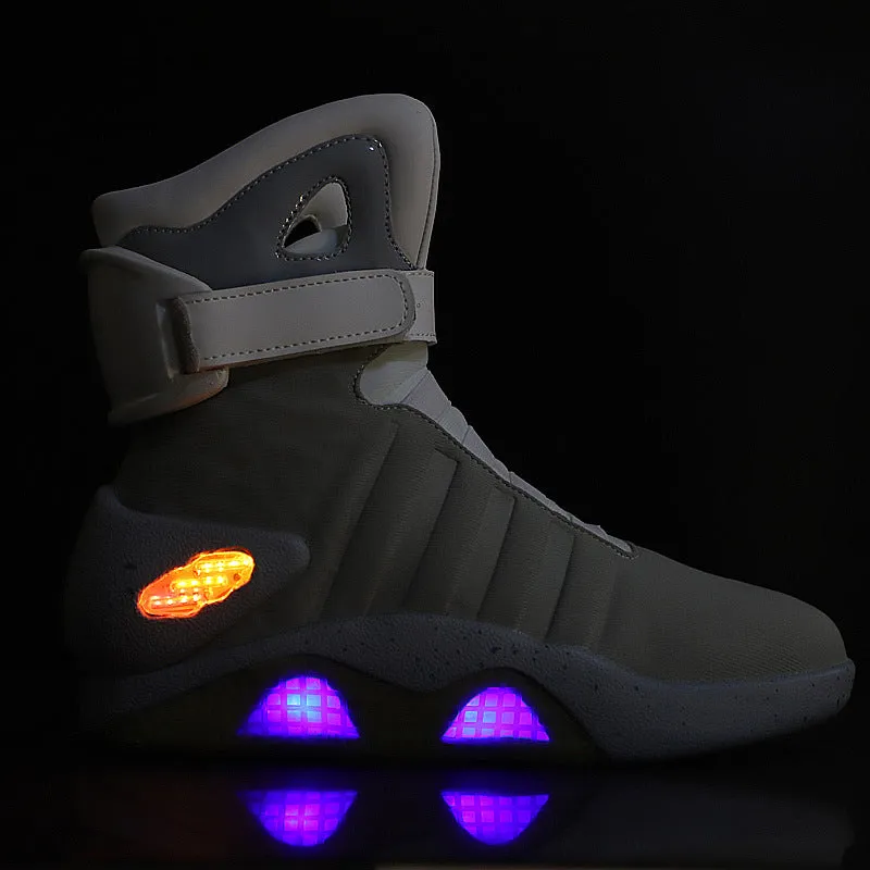 High-Quality Charging Led High Top Basketball Sneakers Back To Future Shoes