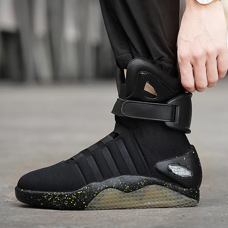 High-Quality Charging Led High Top Basketball Sneakers Back To Future Shoes