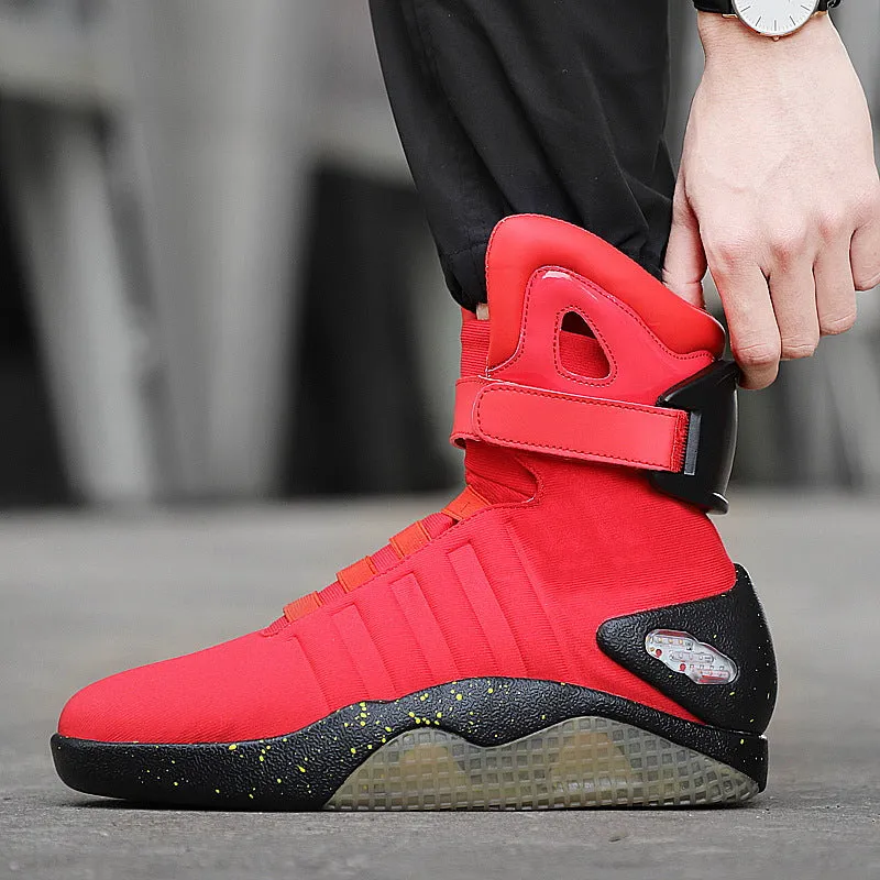 High-Quality Charging Led High Top Basketball Sneakers Back To Future Shoes