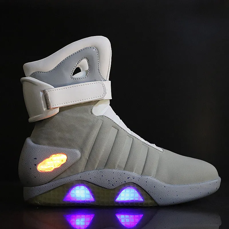 High-Quality Charging Led High Top Basketball Sneakers Back To Future Shoes