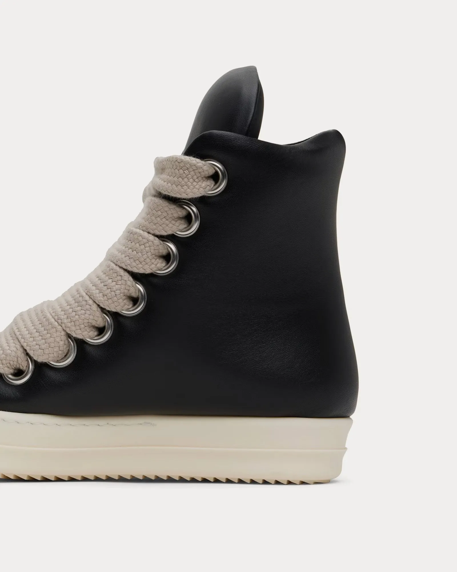 Hollywood Jumbolace Leather Black / Black / Milk High Top Sneakers