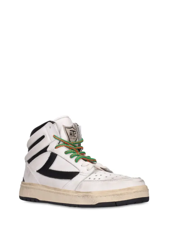 HTC Los Angeles   Starlight leather high top sneakers 