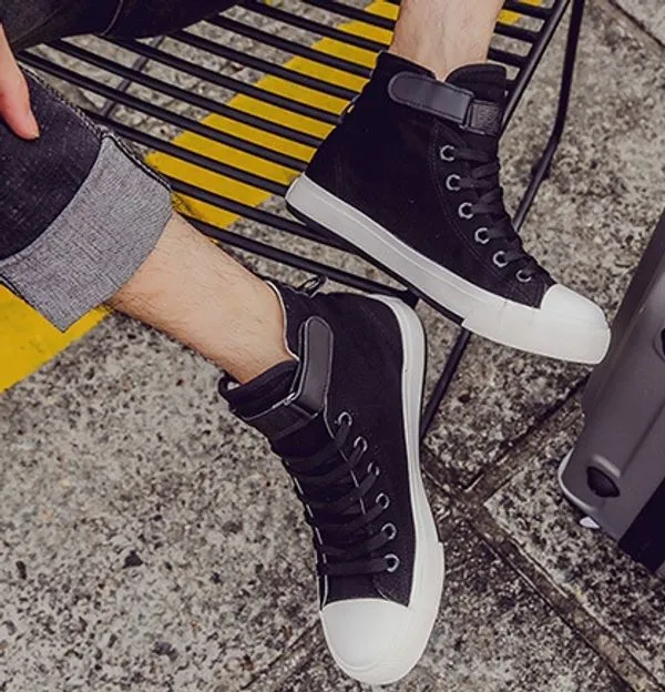 Hudson™ high top wit canvas heren hoge sneakers