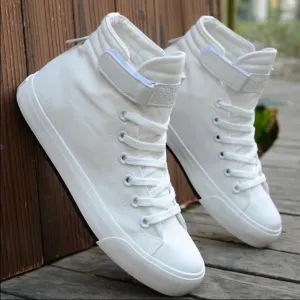 Hudson™ high top wit canvas heren hoge sneakers