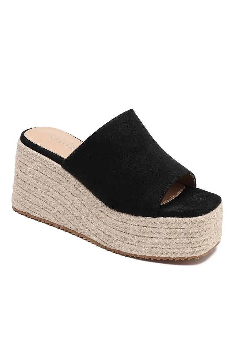 IVANA WOVEN ROPE DETAIL WEDGES