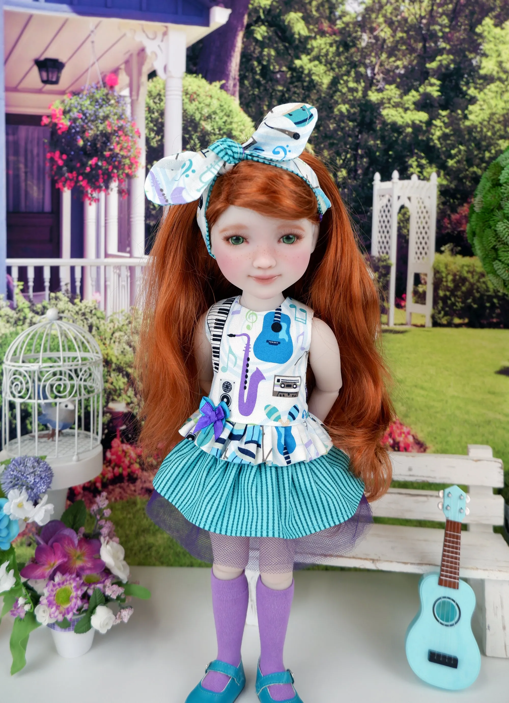 Jazz Band - top & skirt with shoes for Ruby Red Fashion Friends doll