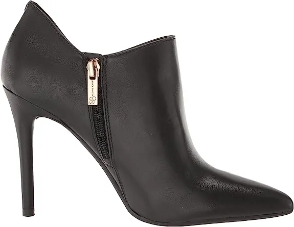 Jessica Simpson Luela Black Leather Side Zipper Stiletto High Heel Ankle Boots