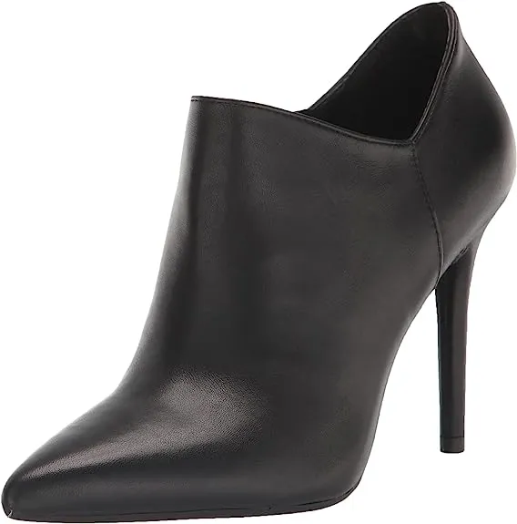 Jessica Simpson Luela Black Leather Side Zipper Stiletto High Heel Ankle Boots