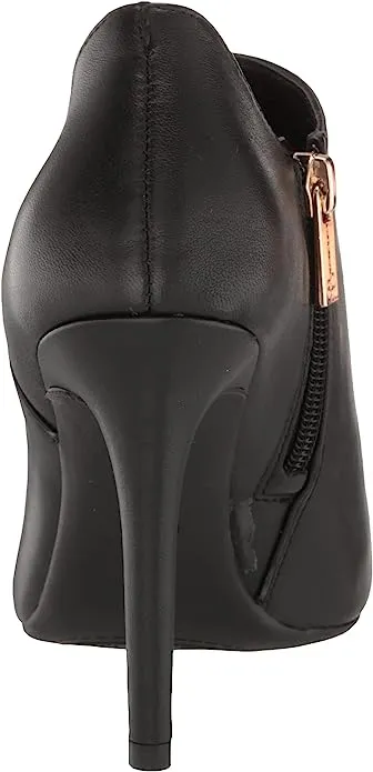 Jessica Simpson Luela Black Leather Side Zipper Stiletto High Heel Ankle Boots