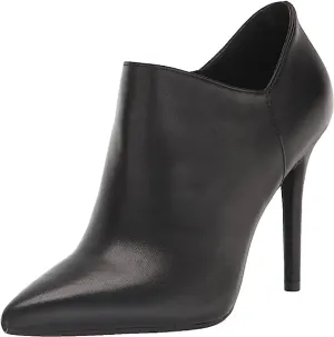 Jessica Simpson Luela Black Leather Side Zipper Stiletto High Heel Ankle Boots