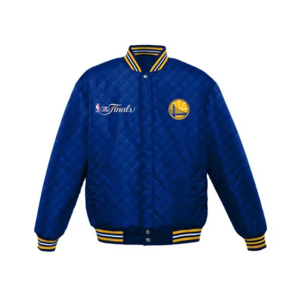 JH Design Golden State Warriors Royal 2017 NBA Faux Leather Jacket