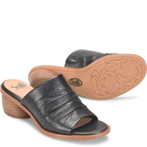 Kenni Open Toe Wedge in Black
