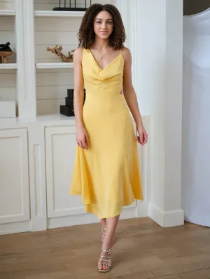 Kristine Yellow Midi Dress