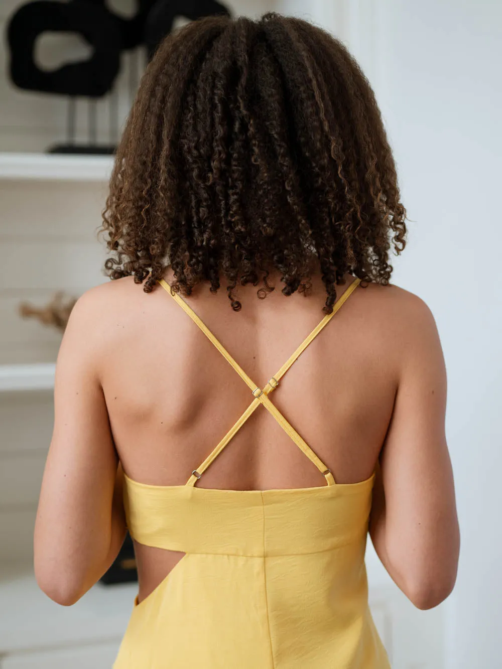 Kristine Yellow Midi Dress