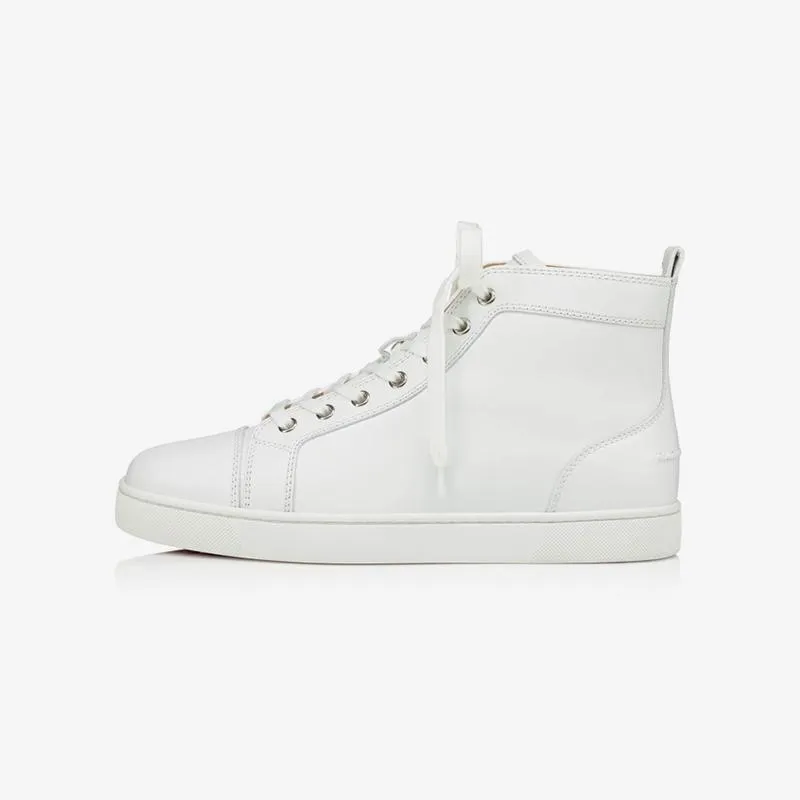 Leather lassic Men's White High Top Sneakers